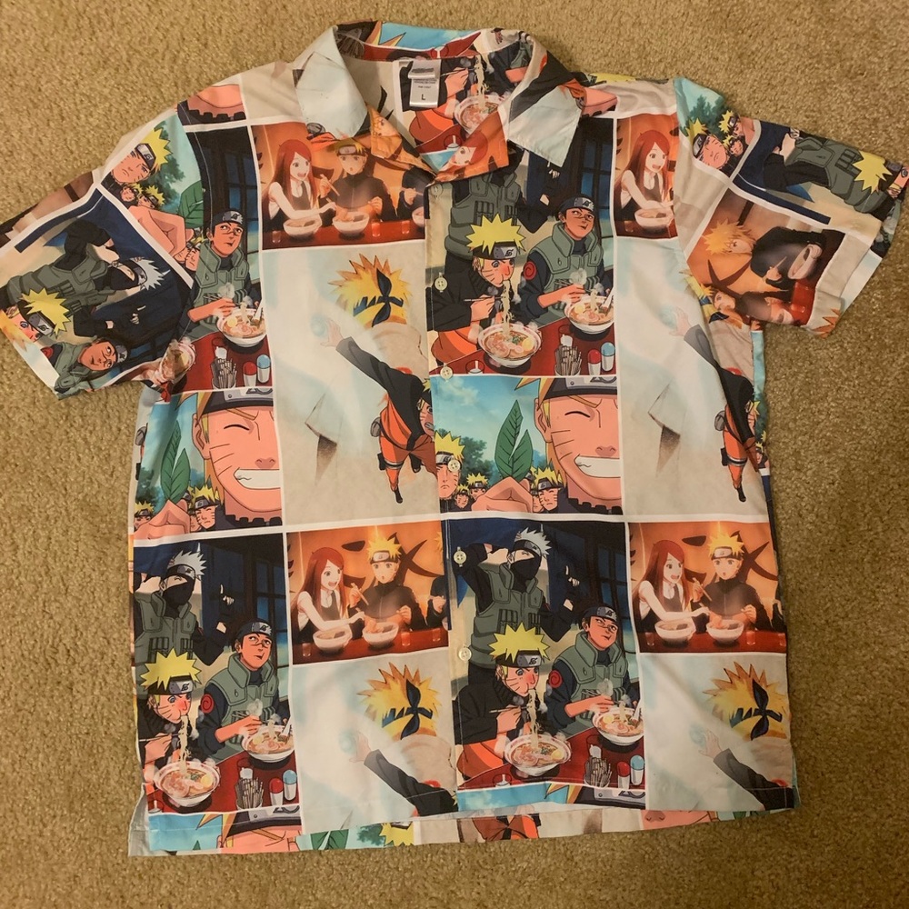 Naruto Graphic Button Up